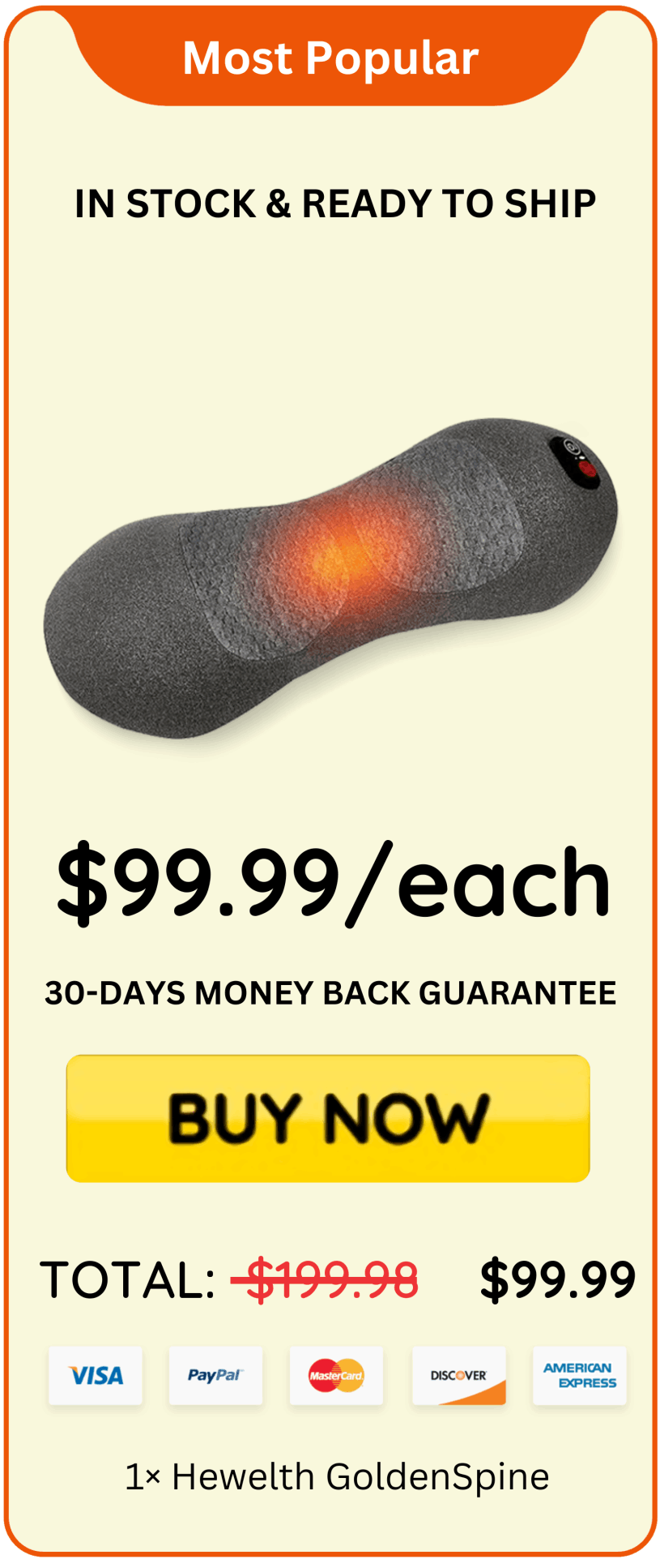 Hewelth GoldenSpine offer price 