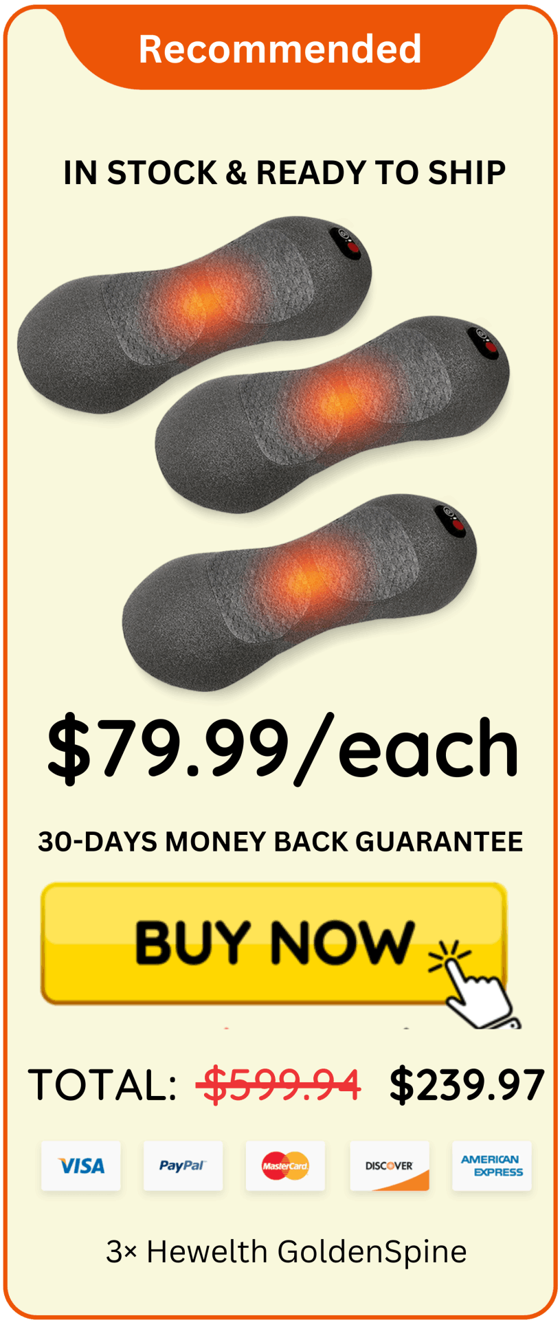 Hewelth GoldenSpine offer price 